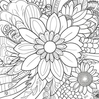 Flower Adult Coloring Pages