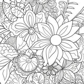 Flower Adult Coloring Page 56063-44734