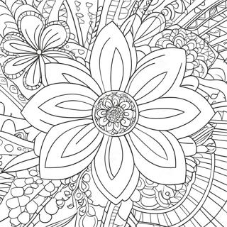 Flower Adult Coloring Page 56063-44735