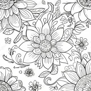 Elegant Floral Patterns Coloring Page 56064-44740