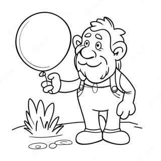 Friendly Giant Holding A Balloon Coloring Page 56074-44755