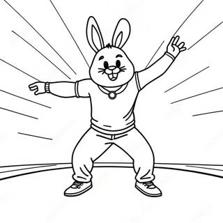 Bad Bunny Performing On Stage Coloring Page 5607-4586