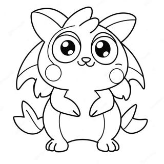 Cute Fakemon With Big Eyes Coloring Page 56084-44751