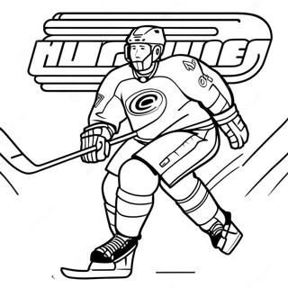 Carolina Hurricanes Player Skating Coloring Page 56094-44764