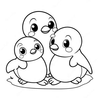 Cute Penguin Chicks Coloring Page 56124-44792