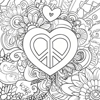 Peace And Love Coloring Pages