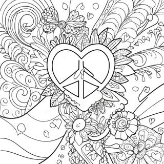 Peace And Love Coloring Page 56133-44787