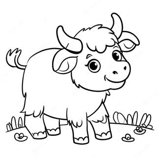 Cute Baby Yak Coloring Page 56144-44805