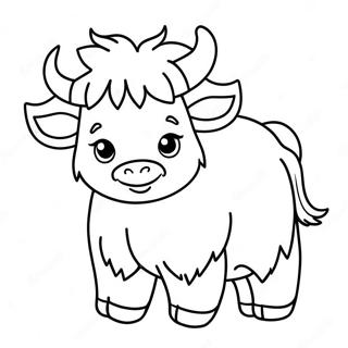 Cute Baby Yak Coloring Page 56144-44808