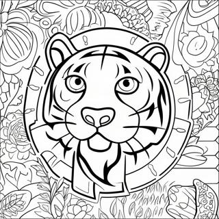 Detroit Tigers Logo Coloring Page 56153-44802