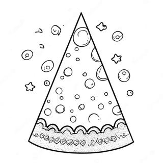 Sparkling Birthday Party Hat Coloring Page 56164-44817