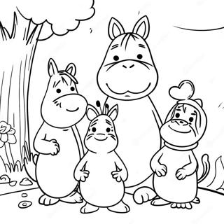 Moomin Family Coloring Page 56173-44821