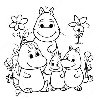 Moomin Family Coloring Page 56173-44822