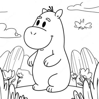 Adventurous Moomintroll Coloring Page 56174-44827