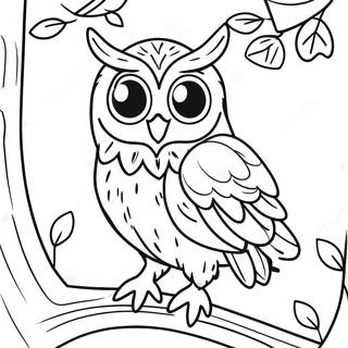 Owl With Big Eyes Coloring Page 5617-4593