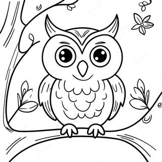 Owl With Big Eyes Coloring Page 5617-4594