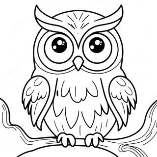 Owl With Big Eyes Coloring Page 5617-4595