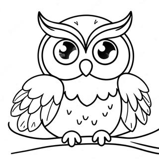 Owl With Big Eyes Coloring Page 5617-4596