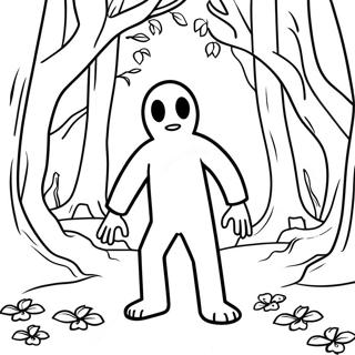 Scp 096 In A Creepy Forest Coloring Page 56184-44849