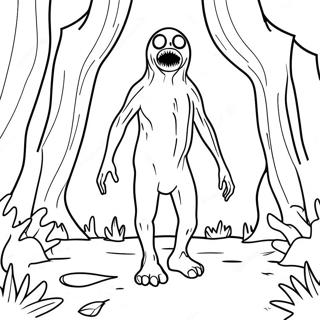 Scp 096 In A Creepy Forest Coloring Page 56184-44850