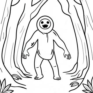 Scp 096 In A Creepy Forest Coloring Page 56184-44851