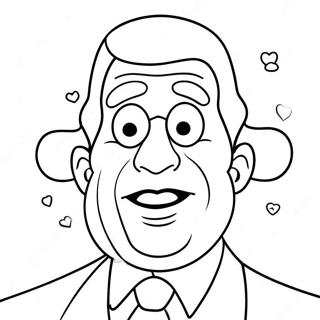 Funny President Cartoon Coloring Page 56194-44837