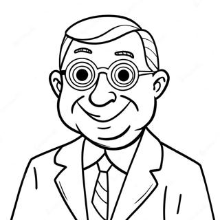 Funny President Cartoon Coloring Page 56194-44838