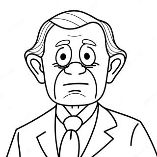 Funny President Cartoon Coloring Page 56194-44839