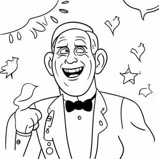 Funny President Cartoon Coloring Page 56194-44840