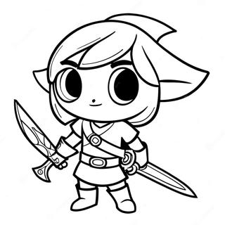 Toon Link With Master Sword Coloring Page 56204-44846