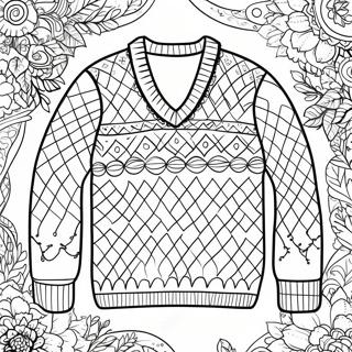 Cozy Knit Sweater Coloring Page 56213-44853