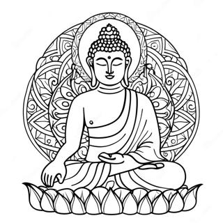 Meditative Buddha Coloring Page 56224-44862