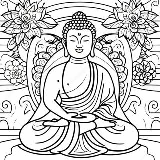 Meditative Buddha Coloring Page 56224-44863