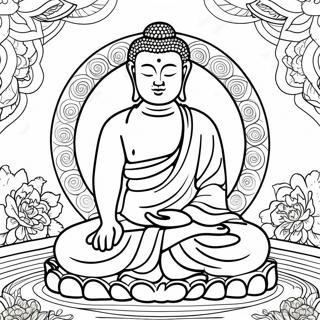 Meditative Buddha Coloring Page 56224-44864