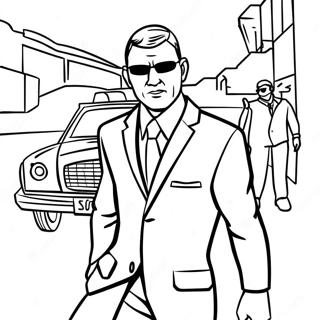 Secret Agent Spy Coloring Page 56234-44877