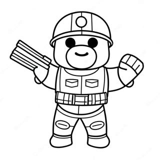 Roblox Soldier Piggy Coloring Page 56273-44901