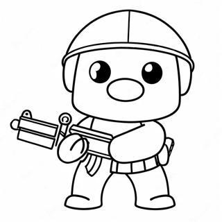 Roblox Soldier Piggy Coloring Page 56273-44902