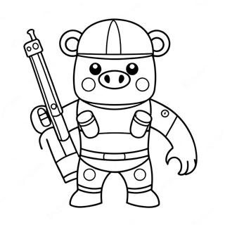 Roblox Soldier Piggy Coloring Page 56273-44904