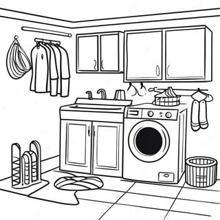 Laundry Coloring Pages