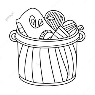 Cute Laundry Basket Coloring Page 56284-44910