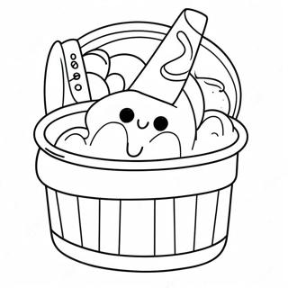 Cute Laundry Basket Coloring Page 56284-44912