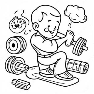 Workout Coloring Pages