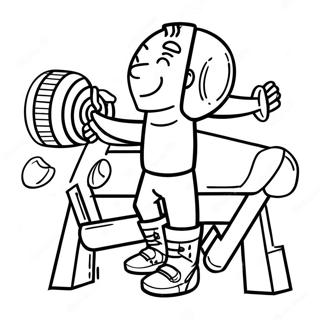 Workout Coloring Page For Kids 56303-44926