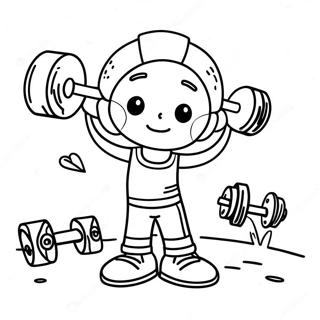 Workout Coloring Page For Kids 56303-44928