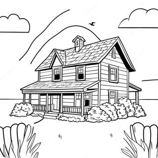 Charming Heartland Farmhouse Coloring Page 56314-44934