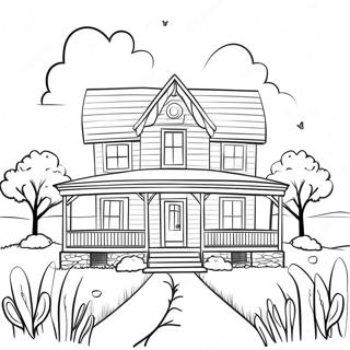 Charming Heartland Farmhouse Coloring Page 56314-44935