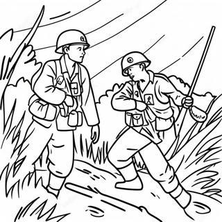 Vietnam War Soldiers In Combat Coloring Page 56323-44939