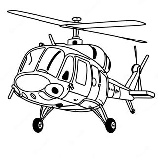 Vietnam War Helicopter In Action Coloring Page 56324-44947