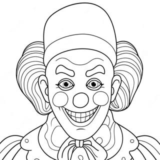 Creepy Art The Clown Coloring Page 56354-44965