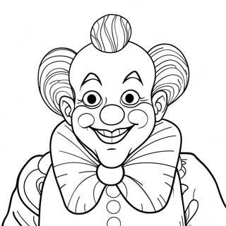 Creepy Art The Clown Coloring Page 56354-44966